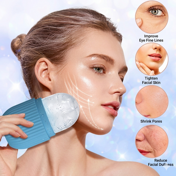 Silicone Ice Roller Facial Massage for Cryotherapy - Enhance Your Natural Glow/Reusable Facial Treatment to Tighten & De Puff The Eye Area
